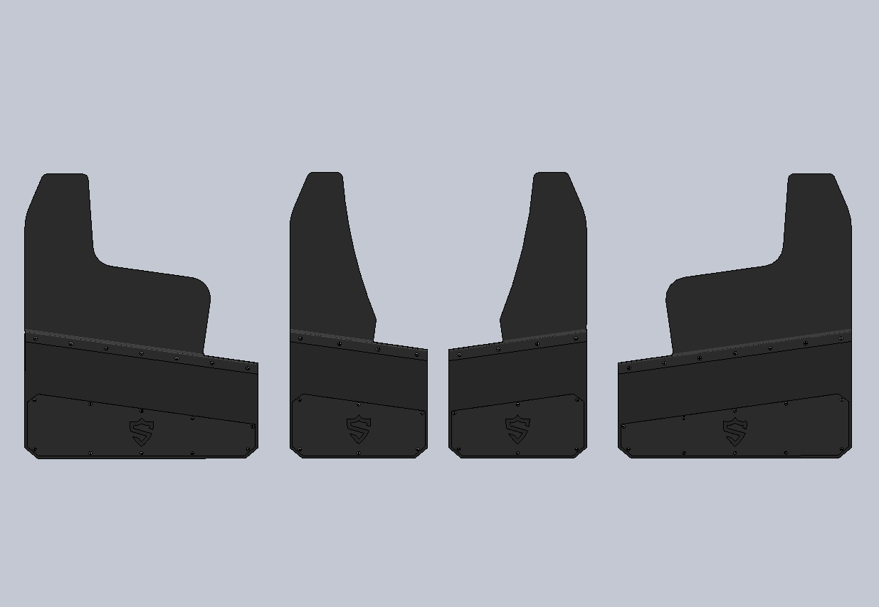 Dually mud flaps