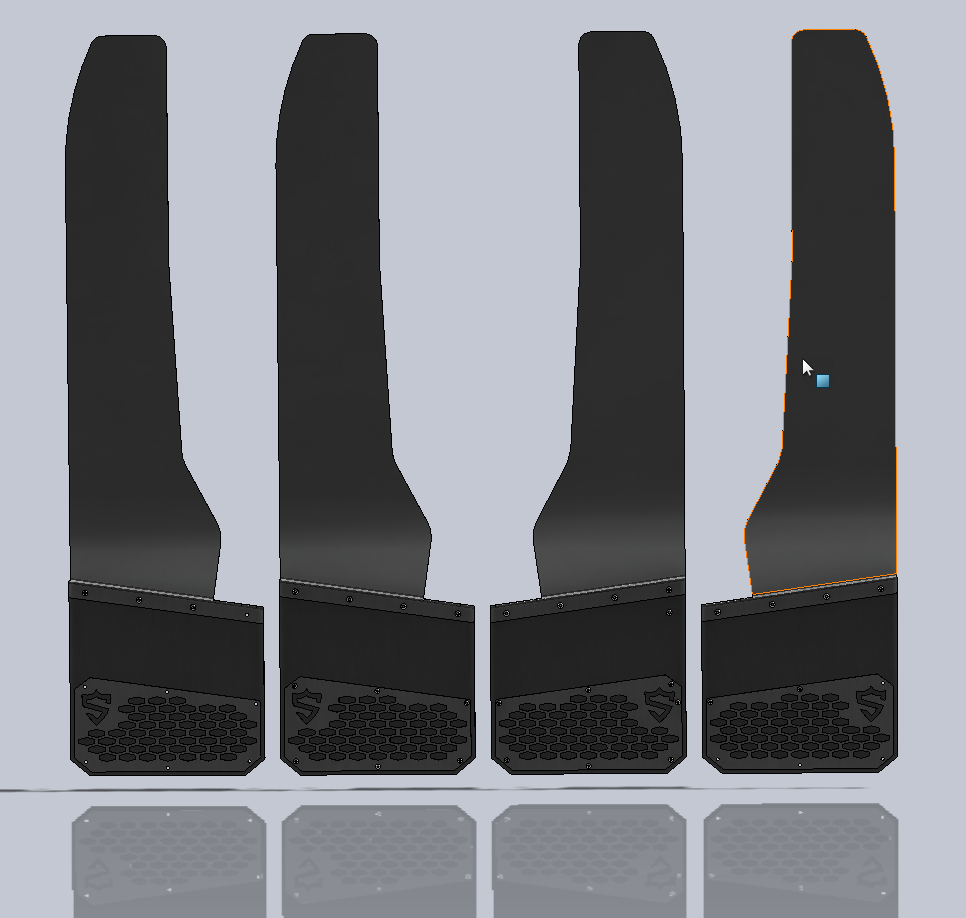 Honeycomb Long-John Mud Flaps